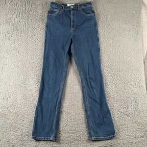 Reformation Jeans Pamela Ultra High Rise Straight Leg Jeans Size 27 Blue Stretch